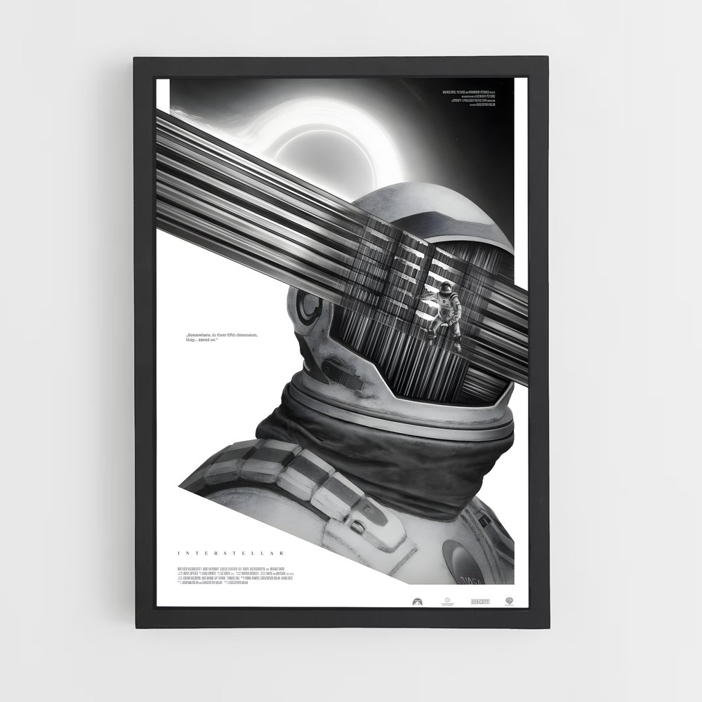 Poster captivant d'art Interstellar – affiche Art spatial (vue 2)